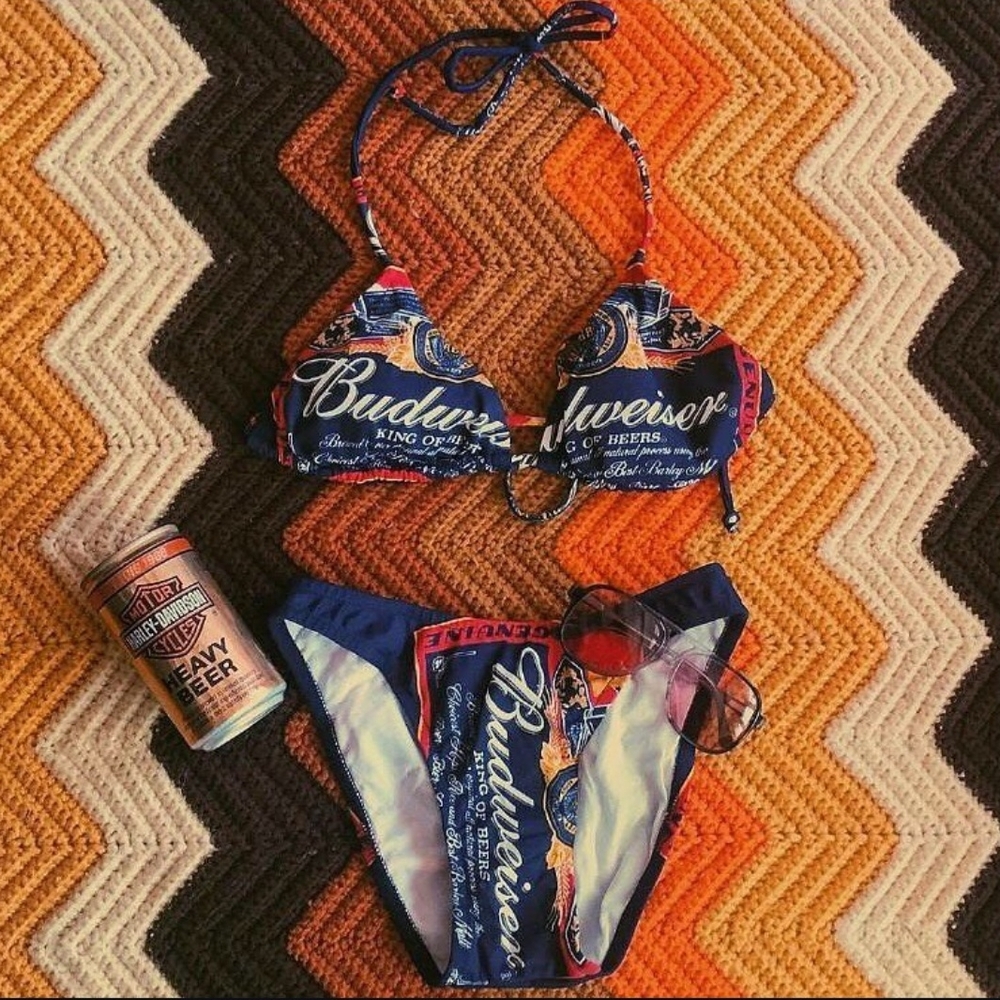 Budweiser Red and Blue Swimwear